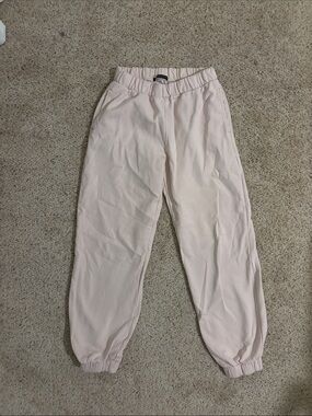 Brandy Melville Pale Pink Elastic Waist Joggers